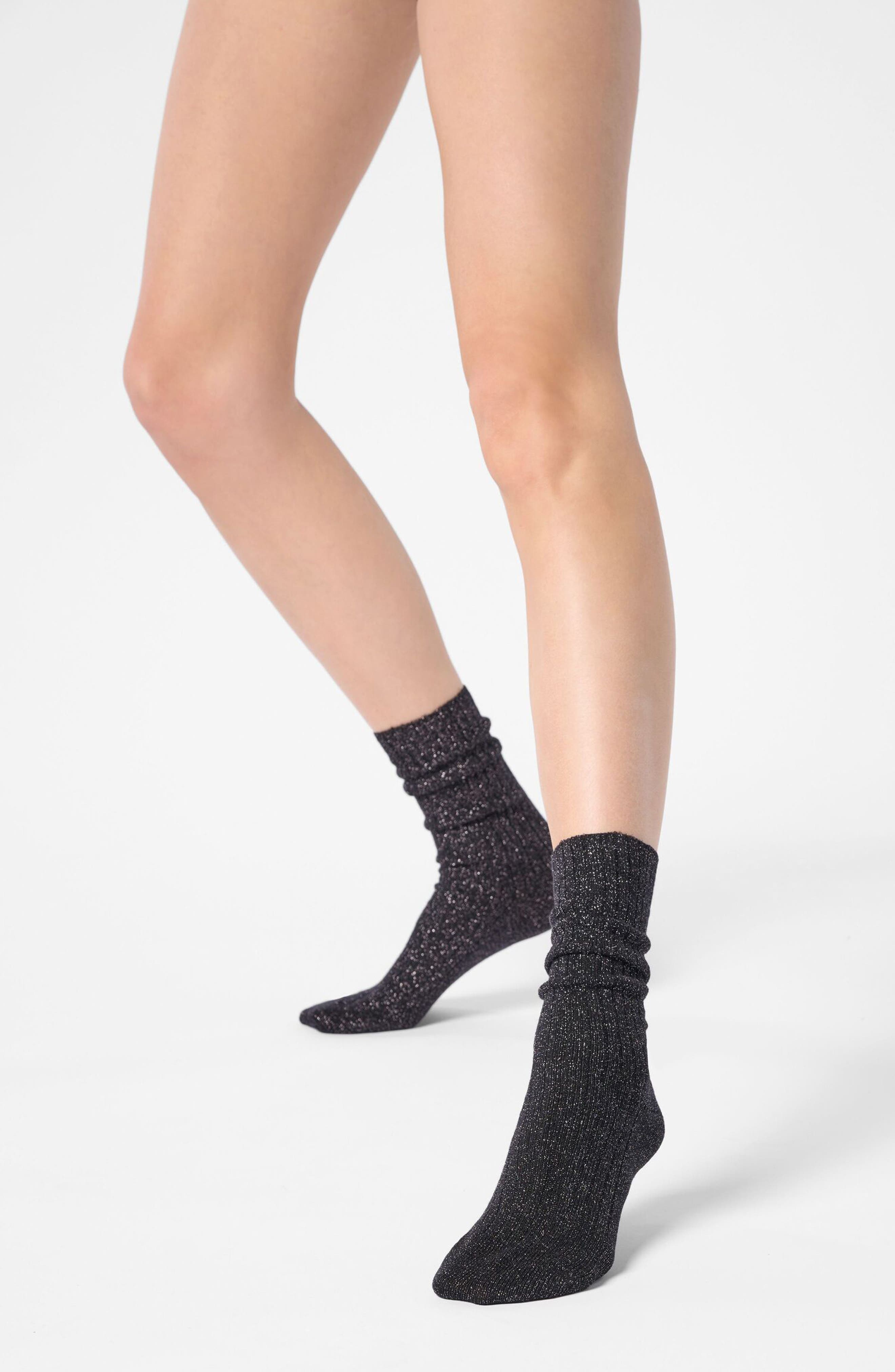Oroblu Diamond Rib Crew Socks