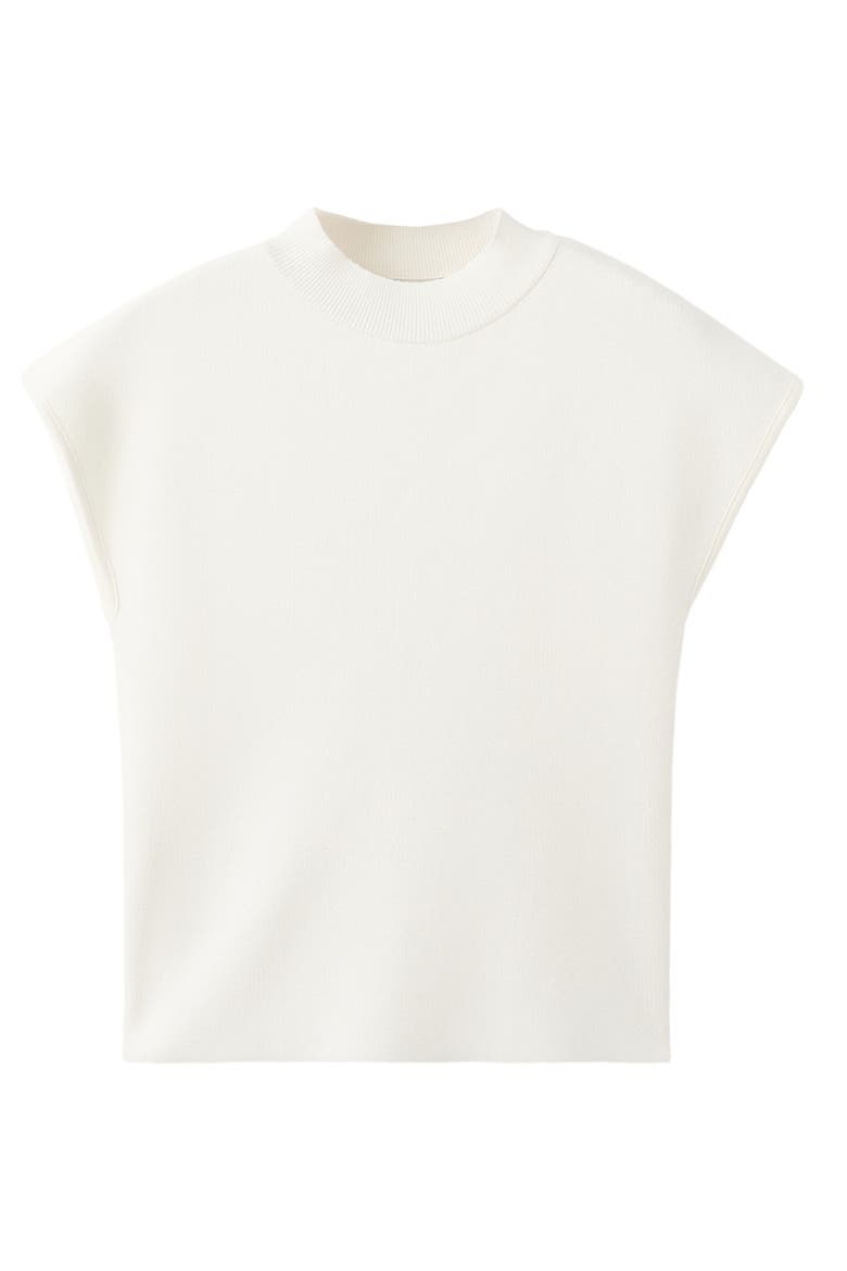 Short Sleeve Mock Neck Sweater, Main, color, ECRU