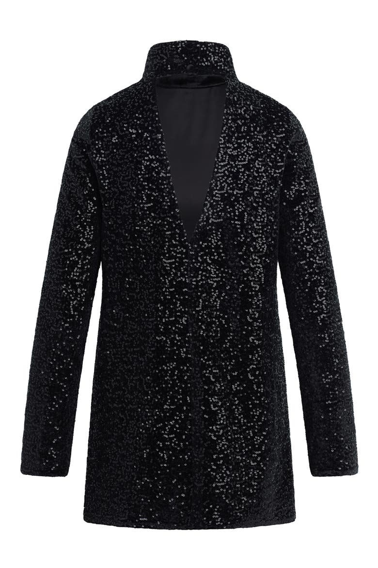 Out of Your League Sequin Minidress, Alternate, color, PARTY BLACK