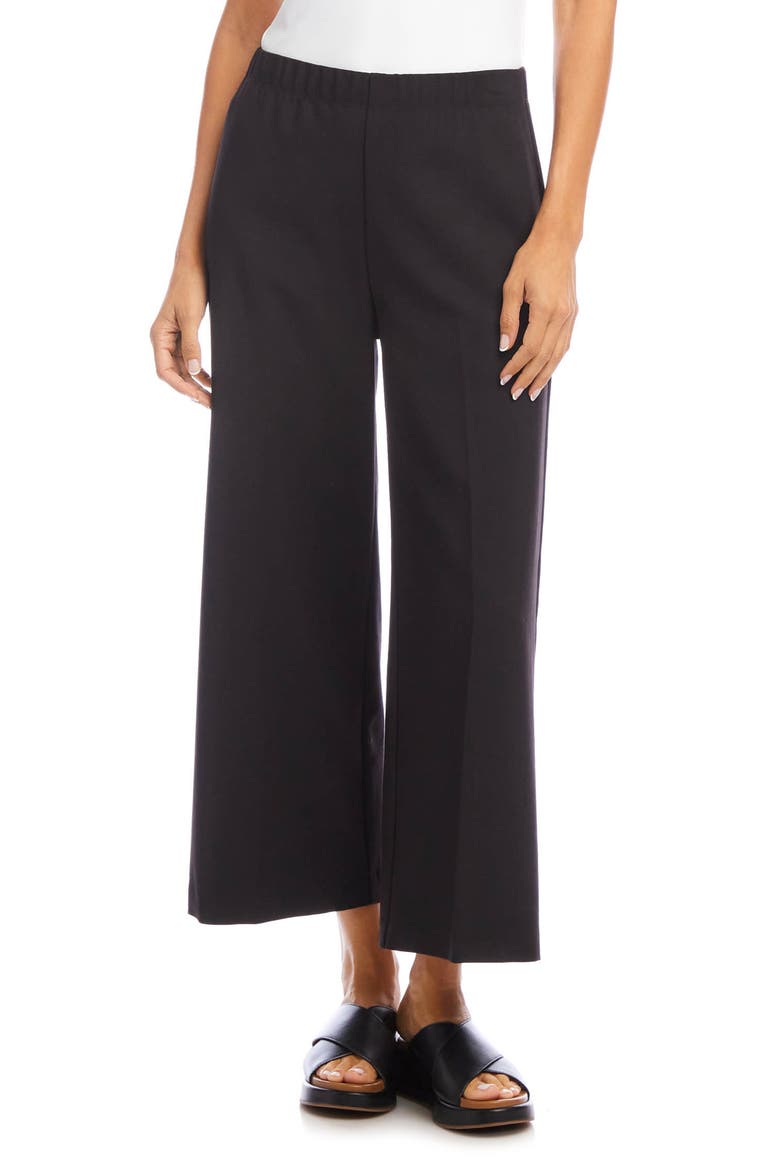 Crop Wide Leg Pants, Main, color, BLACK