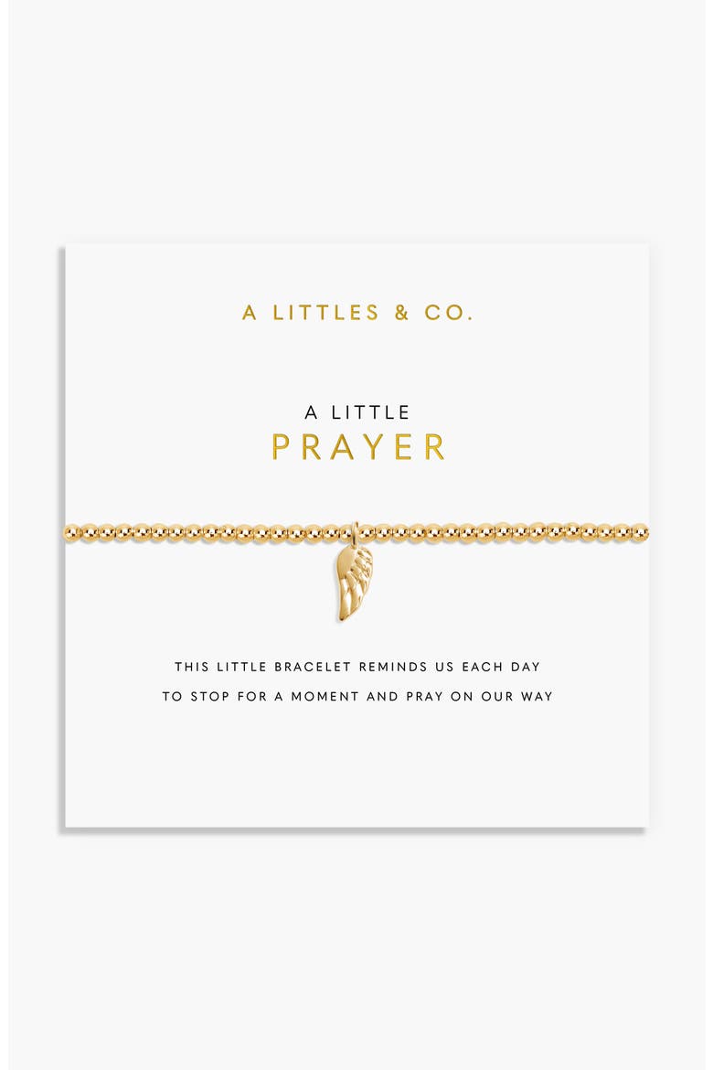A Little 'Prayer' Bracelet in Gold-Tone Plating, Main, color, Metallic Gold