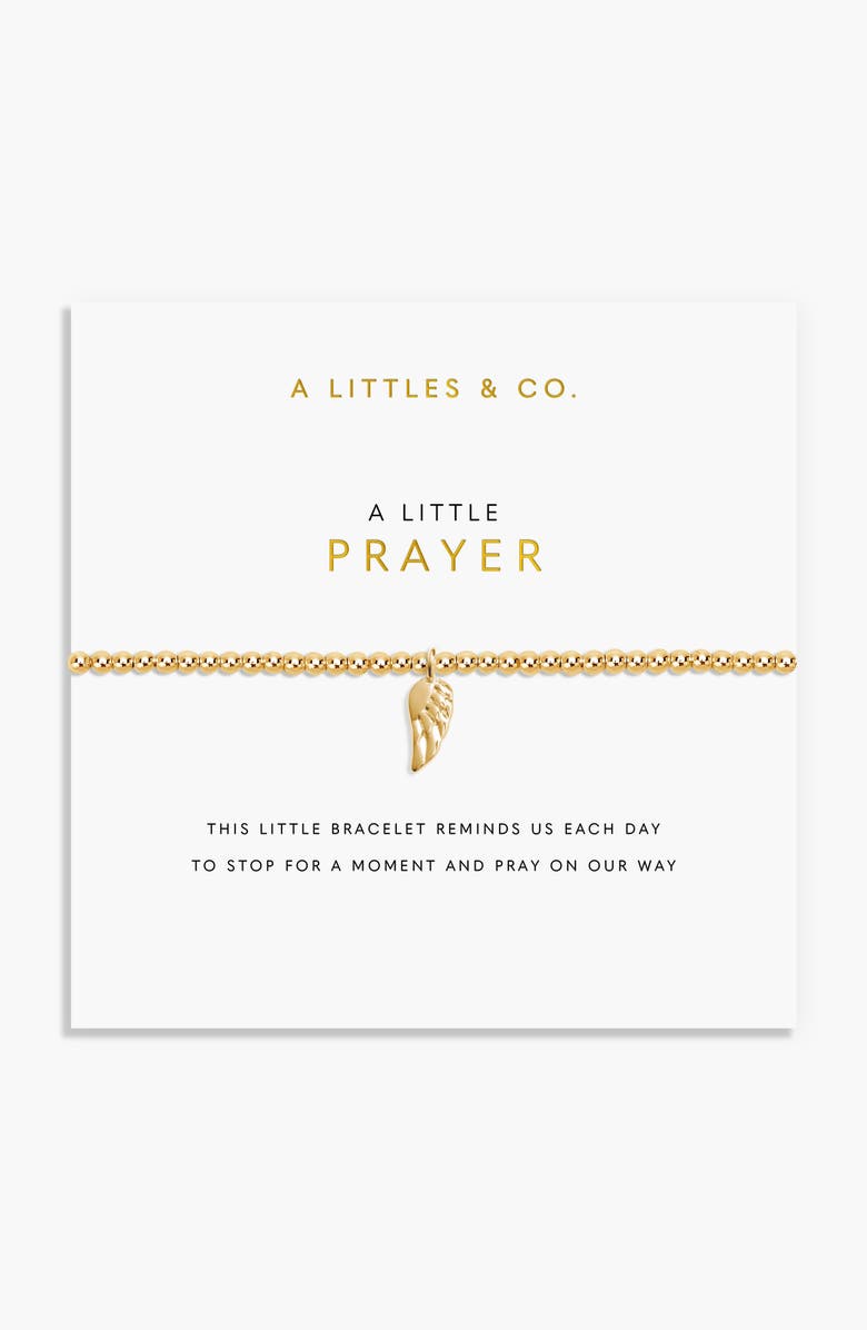 A Littles & Co A Little 'Prayer' Bracelet in Gold-Tone Plating, Alternate, color, Metallic Gold