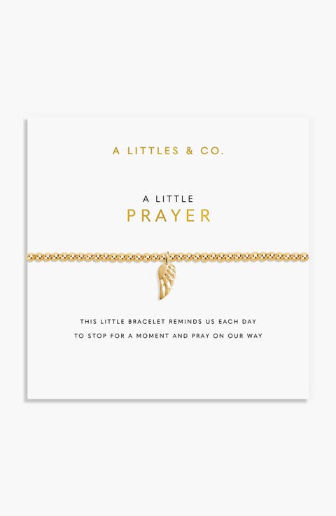 A Little 'Prayer' Bracelet in Gold-Tone Plating