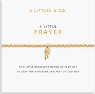 A Littles & Co A Little 'Prayer' Bracelet in Gold-Tone Plating