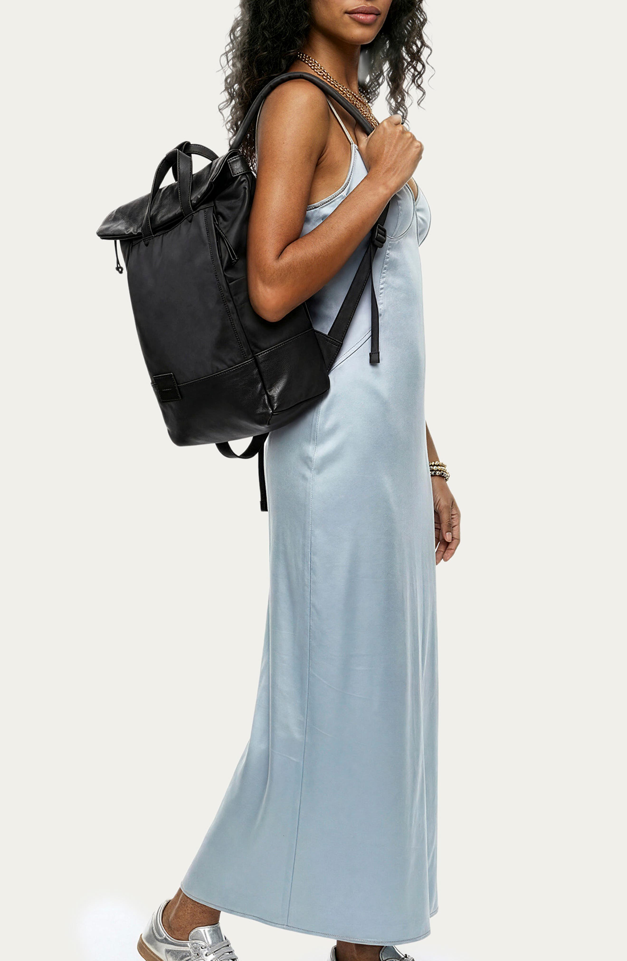 Power Move Leather Laptop Backpack, Alternate, color, BLACK