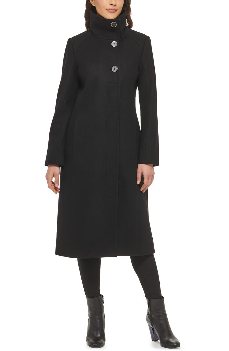 Kenneth Cole New York Walking Coat, Alternate, color, Black