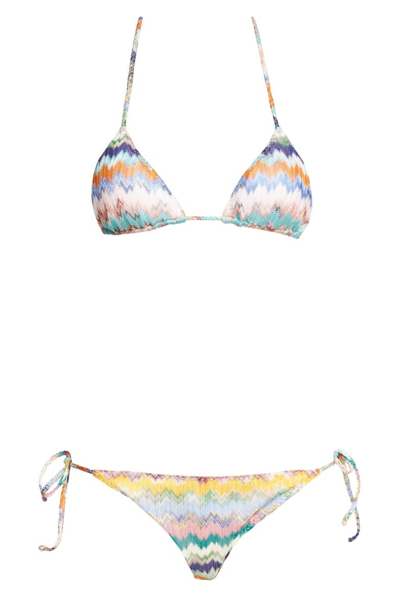 Zigzag Two-Piece Swimsuit, Alternate, color, MULTI
