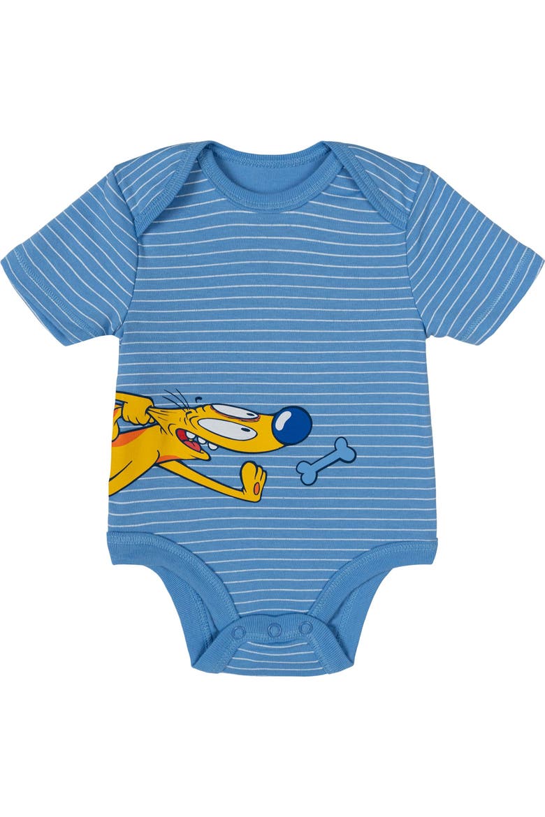 5-Pack Short Sleeve Bodysuits, Alternate, color, Nickelodeon Multi