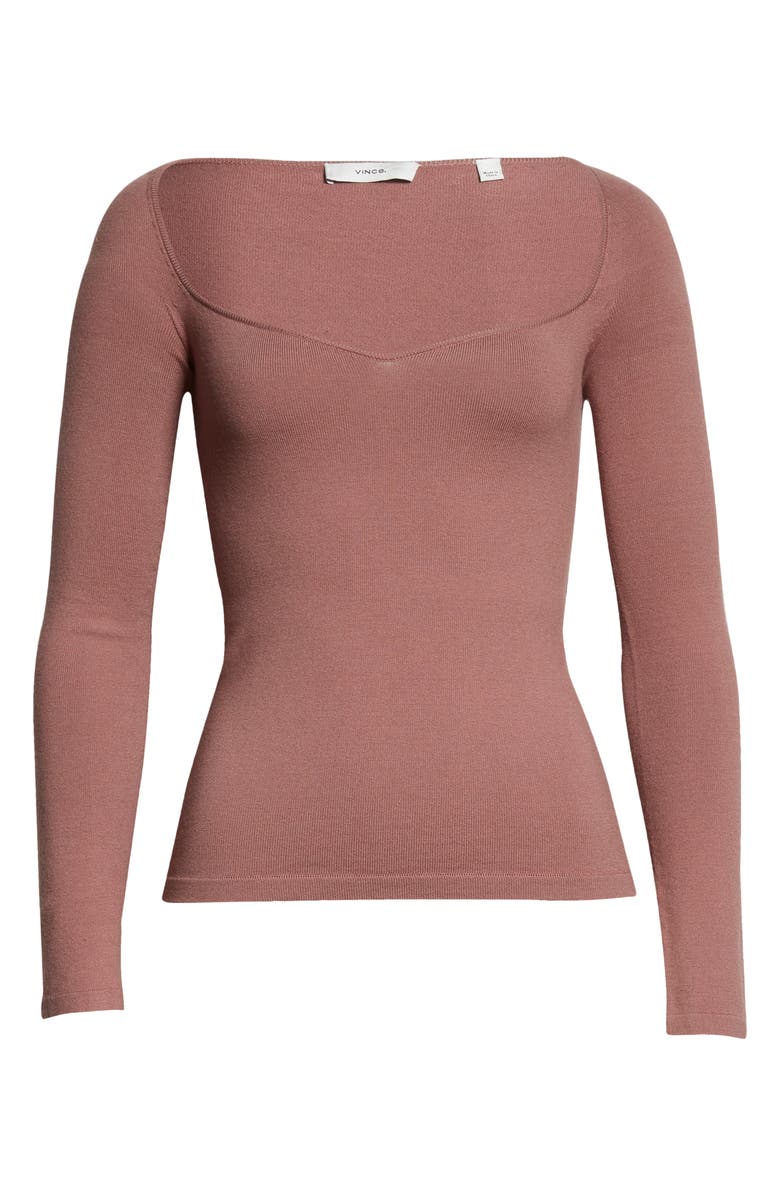 Vince Sweetheart Neck Knit Top, Alternate, color,