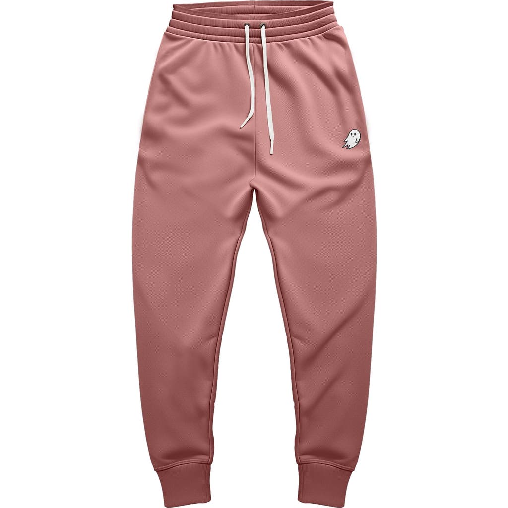 Dalix Mens Ghost Fleece Jogger Sweatpants In Mauve