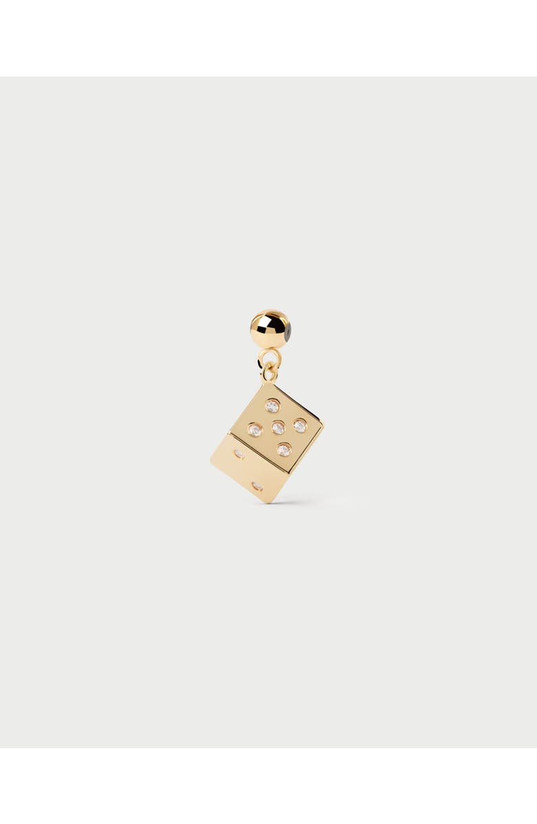 PDPAOLA Dice Charm, Main, color, Brass