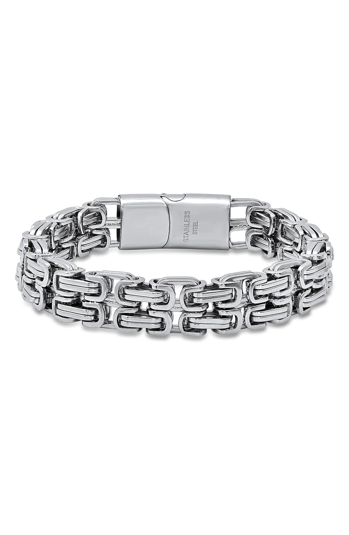 Men's Stainless Steel Double Chain Bracelet