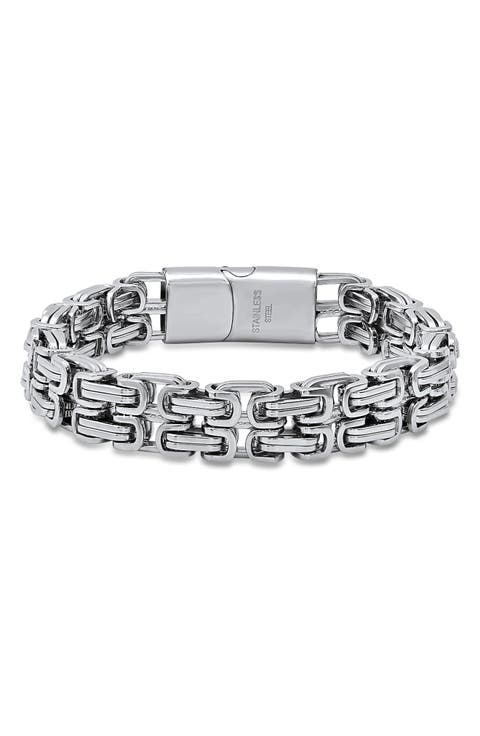Men's Stainless Steel Double Chain Bracelet