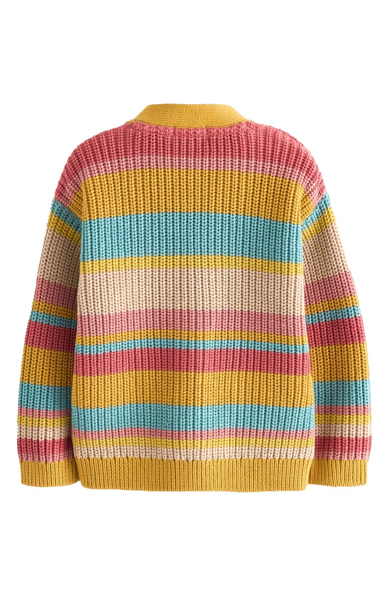 NEXT Kids' Bunny Stripe V-Neck Cardigan, Alternate, color,