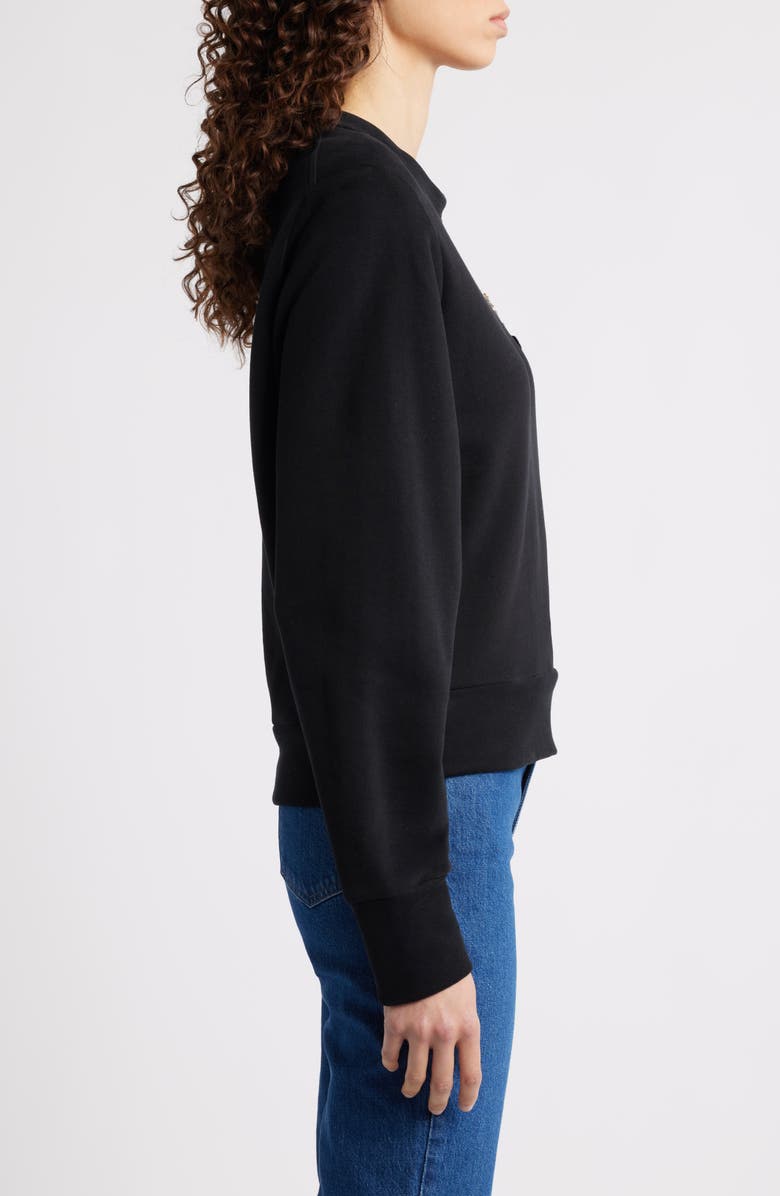 BOSS Orange Ellison Beaded Sweatshirt, Alternate, color, Black