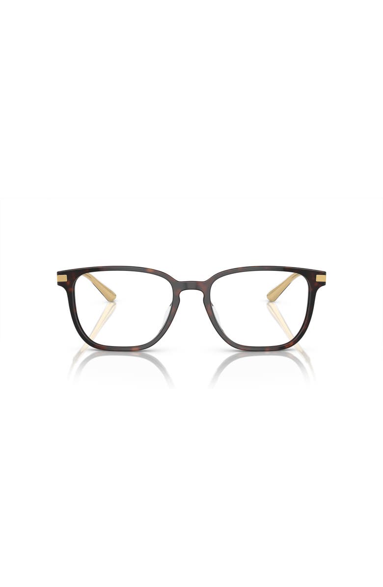 Prada 54mm Rectangle optical glasses, Alternate, color, Brown