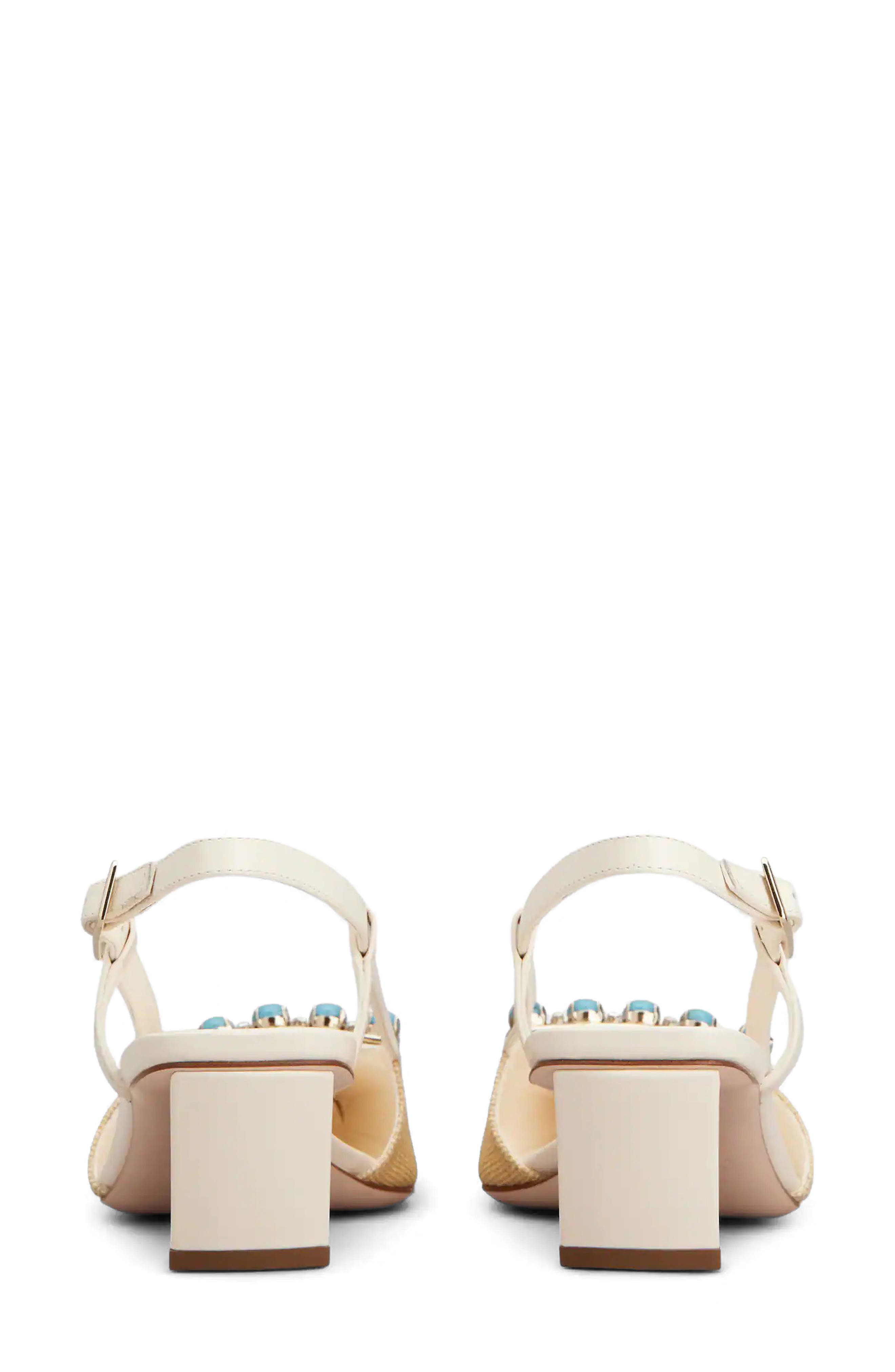 Pietre Dure Slingback Pump, Alternate, color, IVORY