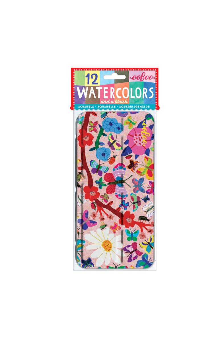 eeBoo Butterflies Watercolor 12 Color Paint Set, Alternate, color, 