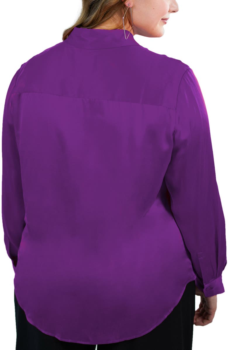 Marée Pour Toi Silk Charmeuse Blouse, Alternate, color,