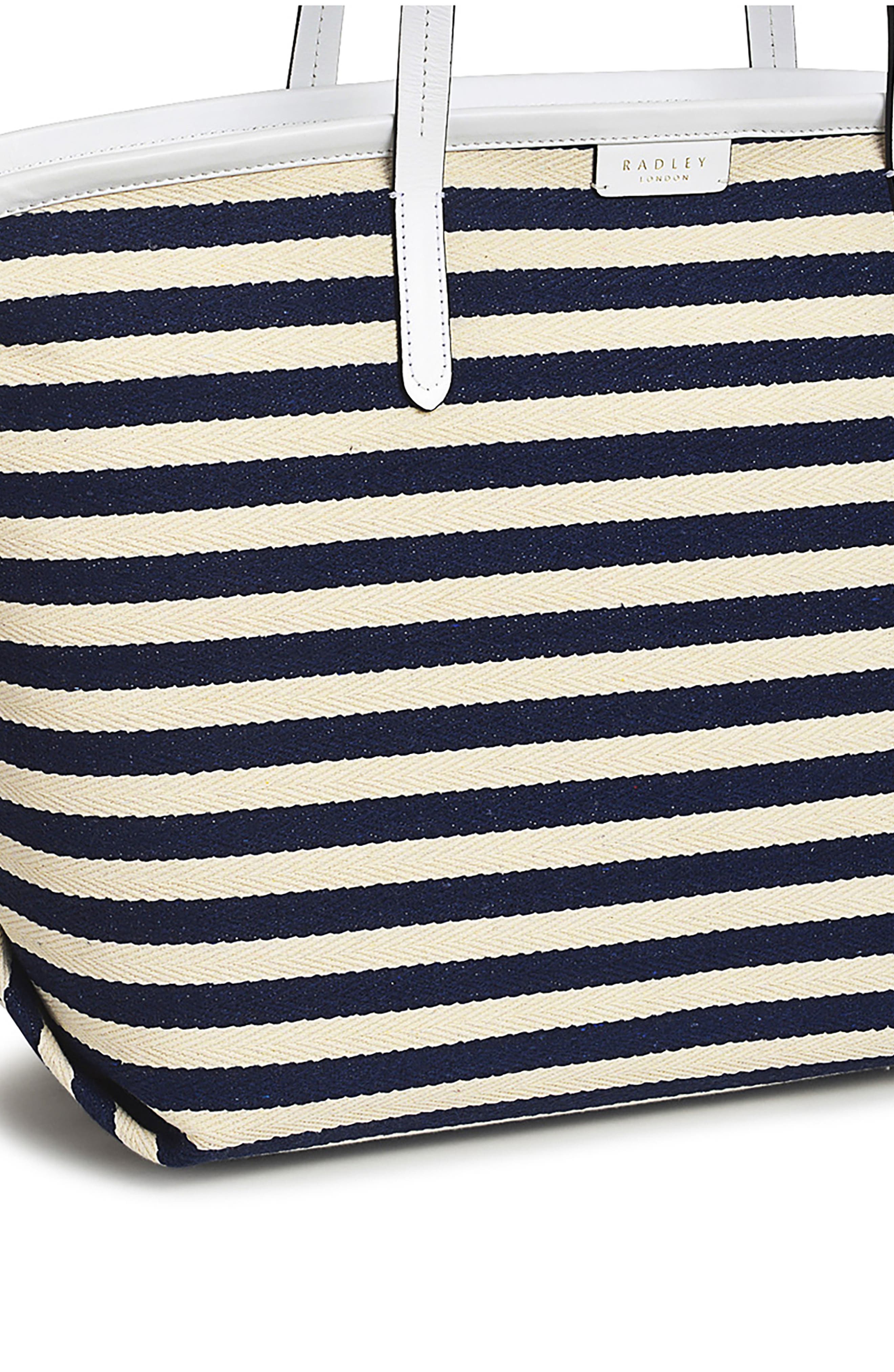 Radley Cromer Way Stripe Tote Bag, Alternate, color, Ink