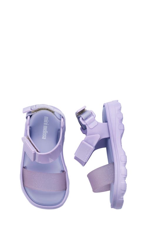 Melissa Kids' Kick Off Platform Sandal In Lilac/glitter