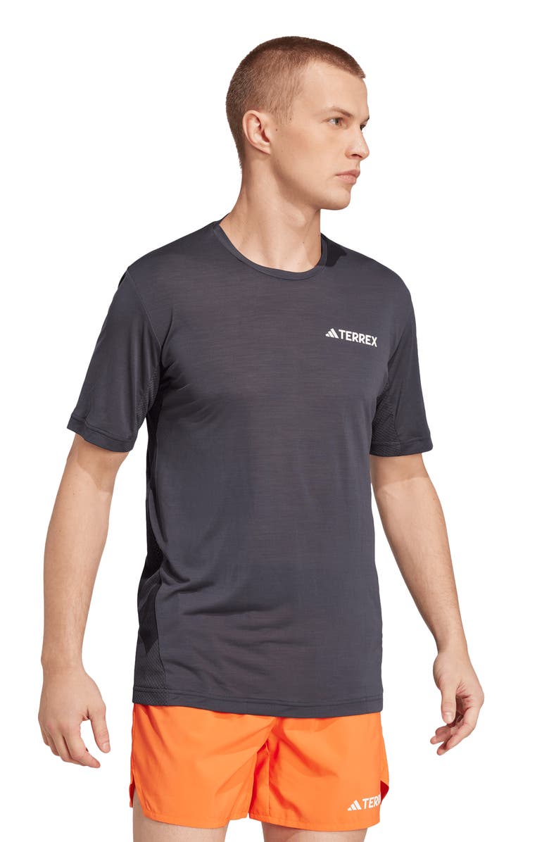 adidas Terrex Tech T-Shirt, Alternate, color, Carbon