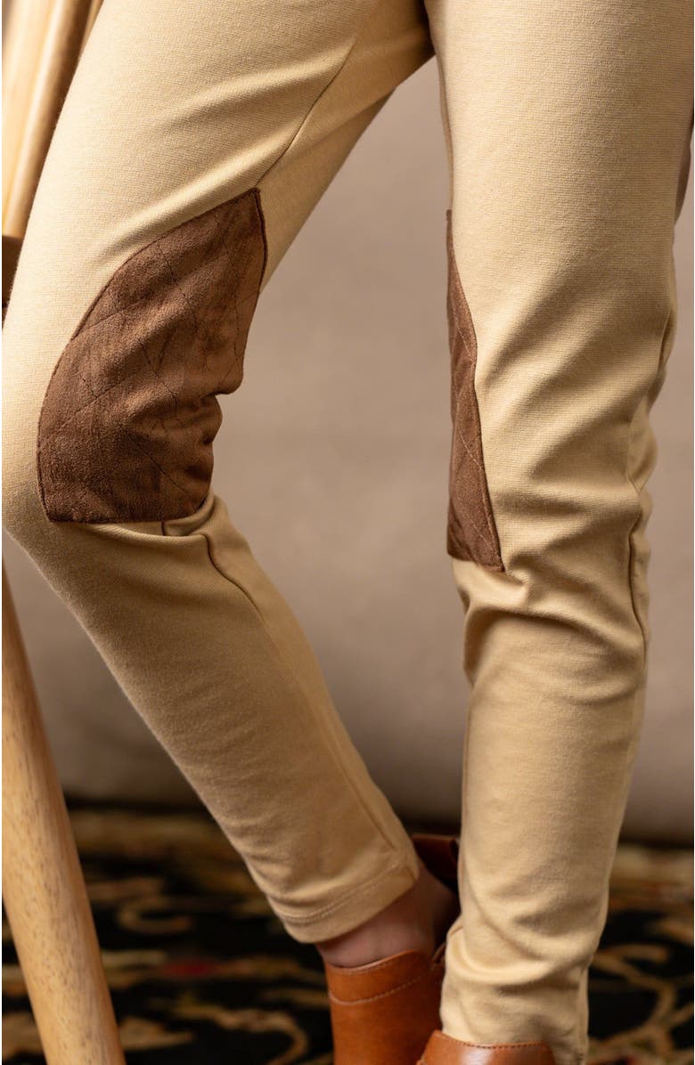 Hope & Henry Girls' Ponte Riding Pant, Kids, Alternate, color, Medium Khaki