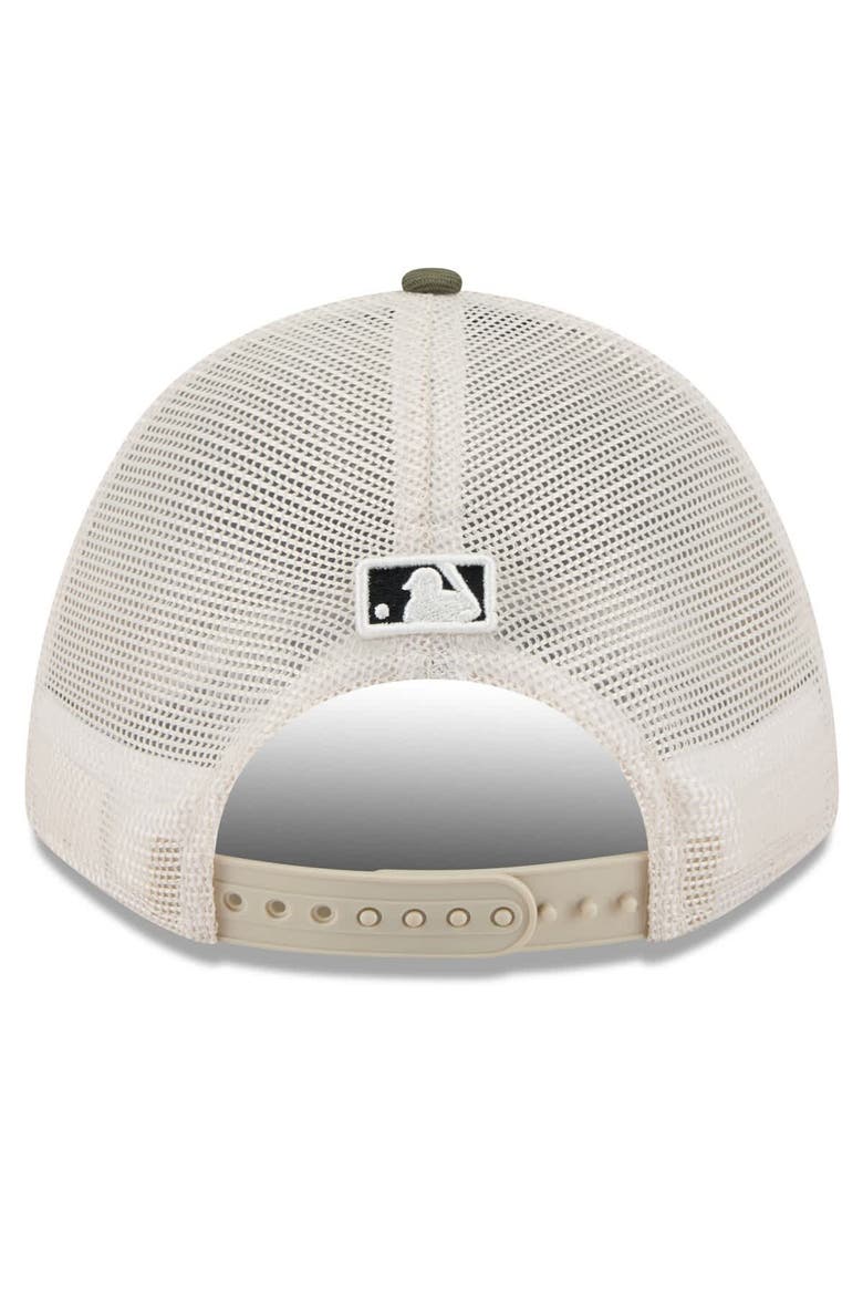 Men's New Era Light Beige/Olive Houston Astros 2025 Armed Forces Day 9FORTY M-Crown A-Frame Adjustable Hat, Alternate, color, Light Beige