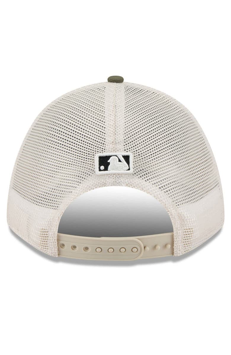 New Era Men's New Era Light Beige/Olive Houston Astros 2025 Armed Forces Day 9FORTY M-Crown A-Frame Adjustable Hat, Alternate, color, Light Beige