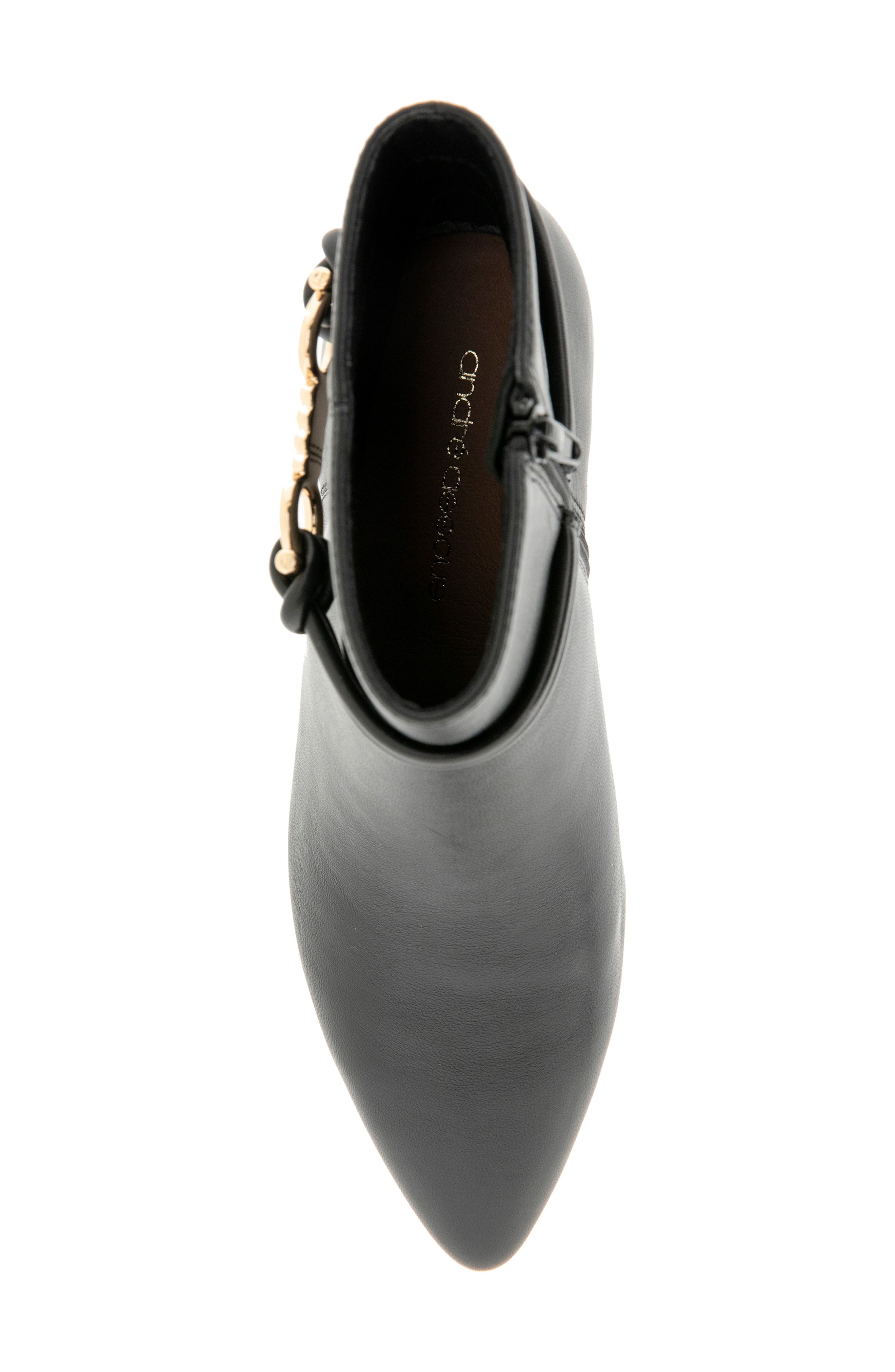 Wrenna Pointed Toe Bootie, Alternate, color, BLACK LEATHER