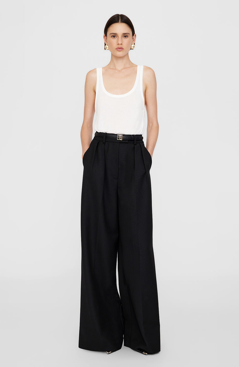 ANINE BING Lou Trouser, Main, color, Black