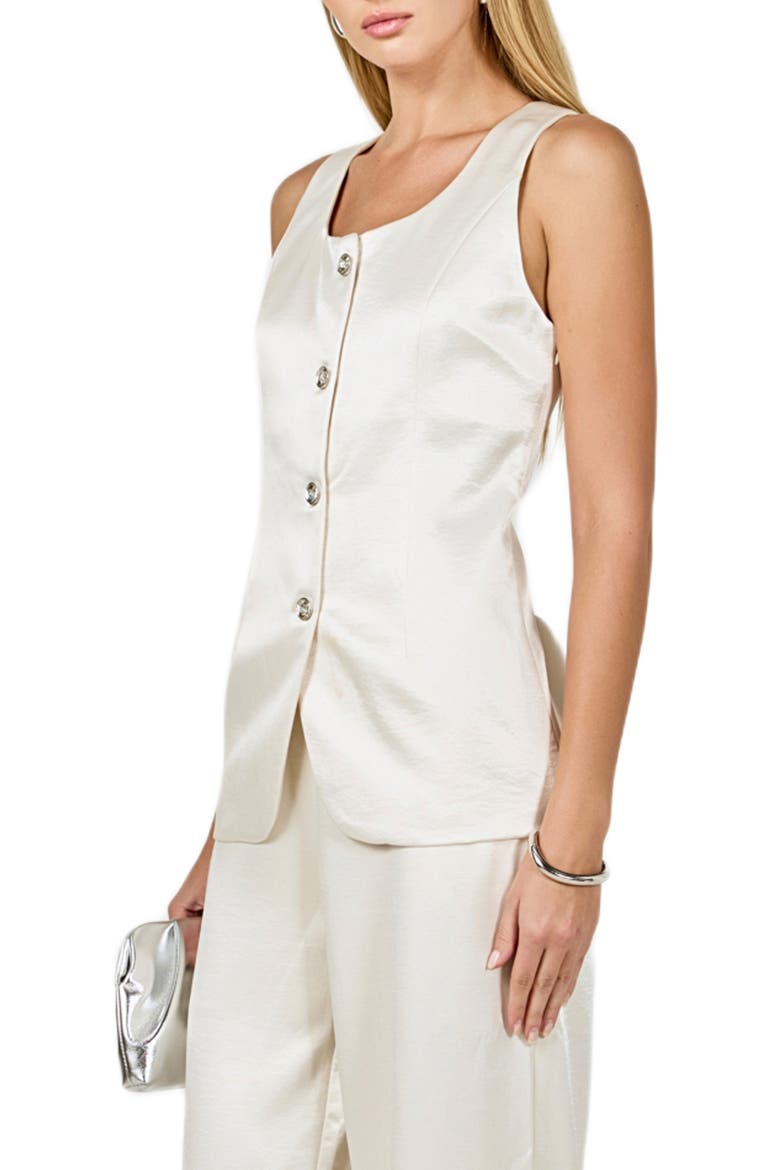 Satin Vest, Alternate, color, IVORY