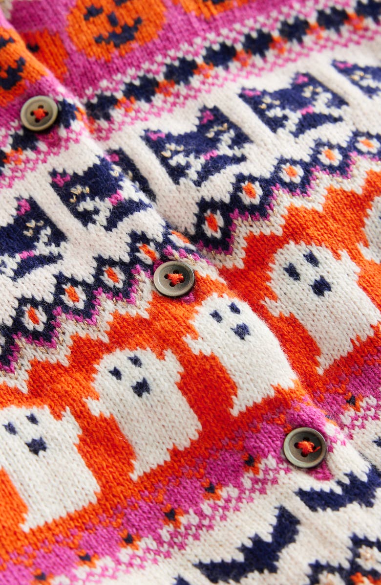 Mini Boden Kids' Halloween Fair Isle Cardigan, Alternate, color, 