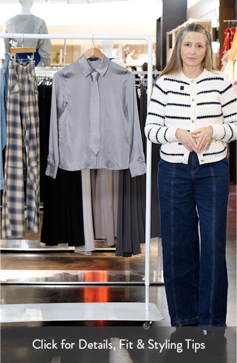 Brady Slim Fit Stretch Silk Button-Up Shirt with Tie, sales video thumbnail