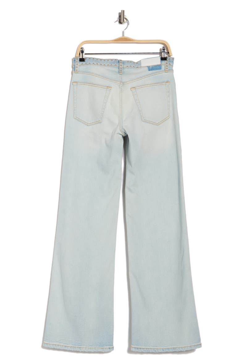 Studded Mid Rise Wide Leg Jeans, Alternate, color, ACQUA STUD