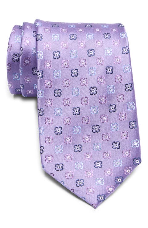 Medallion Print Silk Tie