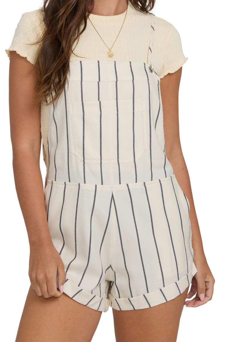 Wild Pursuit Stripe Shortalls, Alternate, color, WHITE CAP