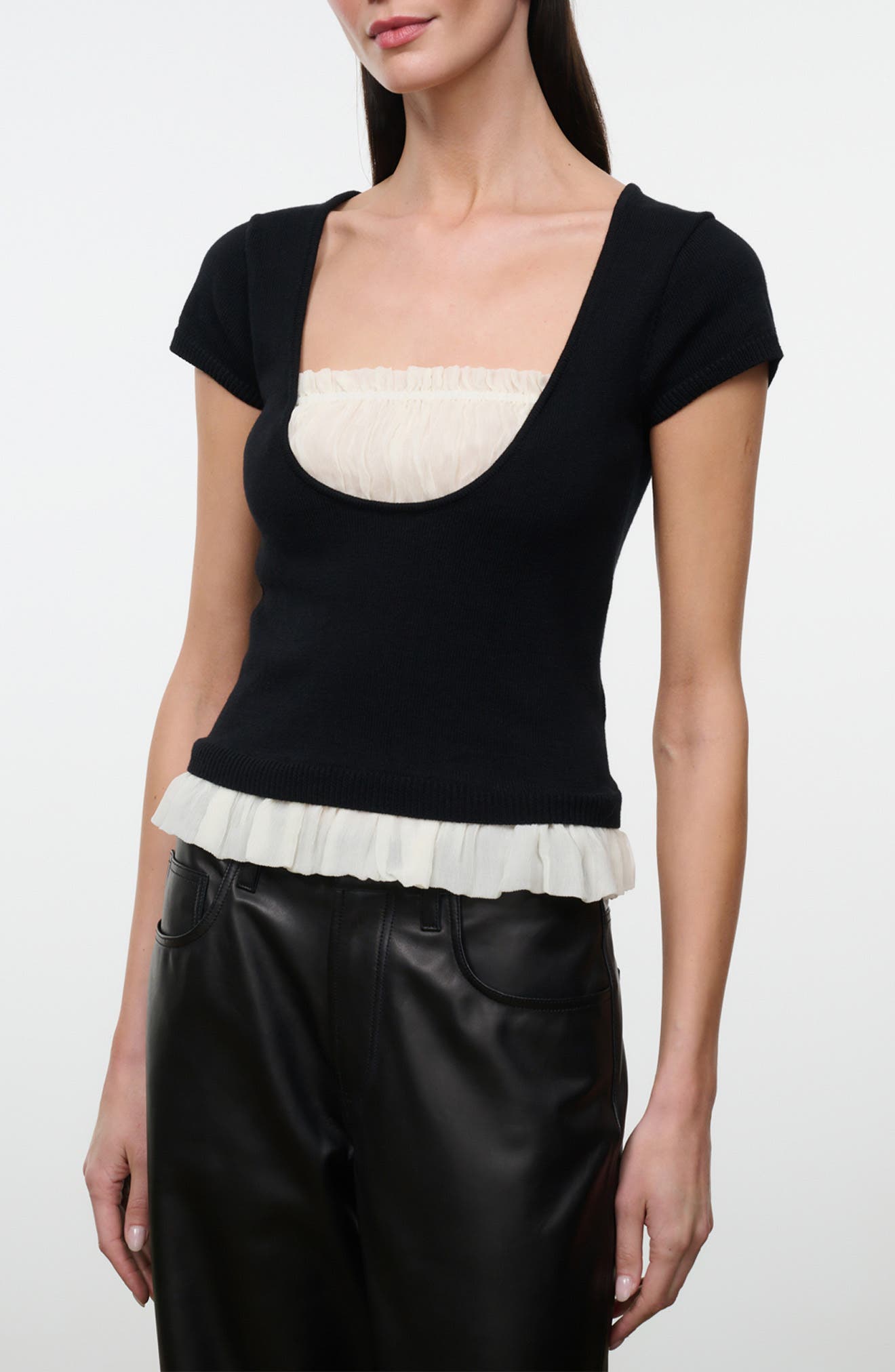 selected BLACK/ IVORY
