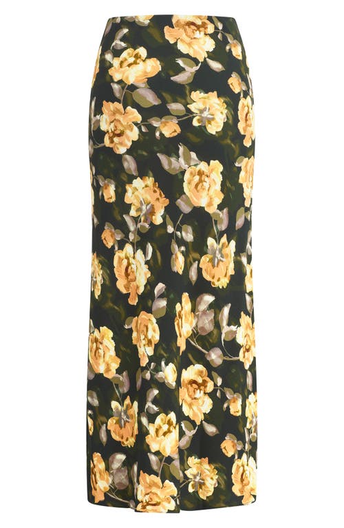 Favorite Daughter The Favorite Floral Maxi Skirt In Black