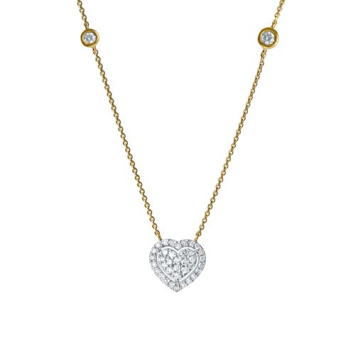 Mira Heart Diamond Necklace in 14K Gold