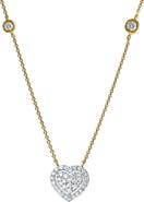 LuvMyJewelry Mira Heart Diamond Necklace in 14K Gold