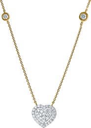 LuvMyJewelry Mira Heart Diamond Necklace in 14K Gold