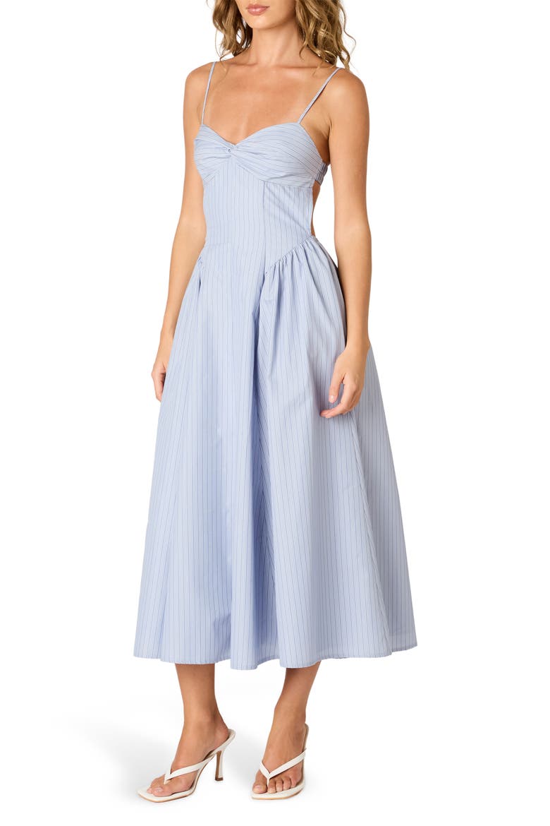 Destene Stripe Sundress, Alternate, color, SLATE BLUE