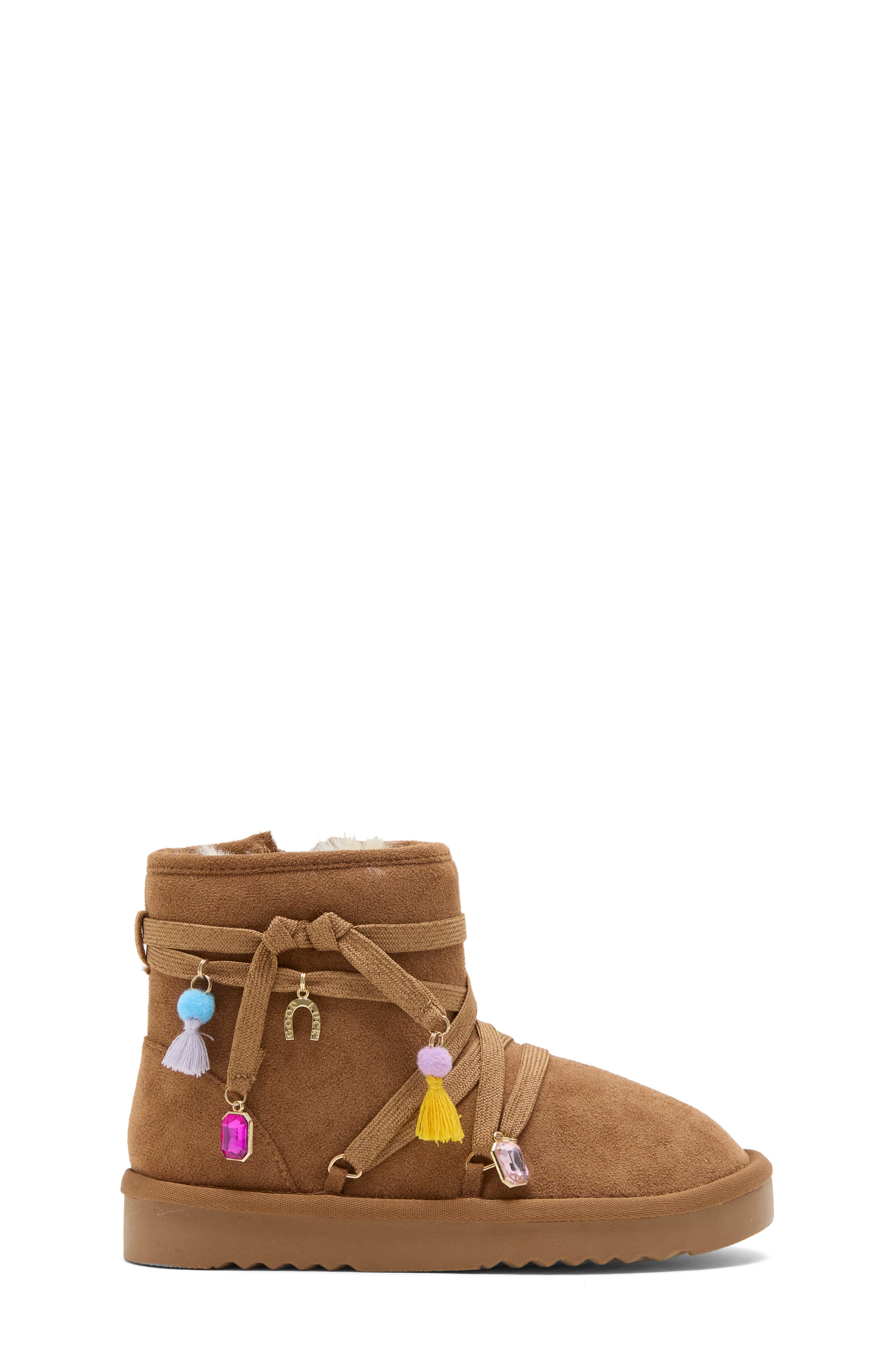 Kids' Jhuggy Faux Fur Lined Bootie, Alternate, color, TAN MULTI