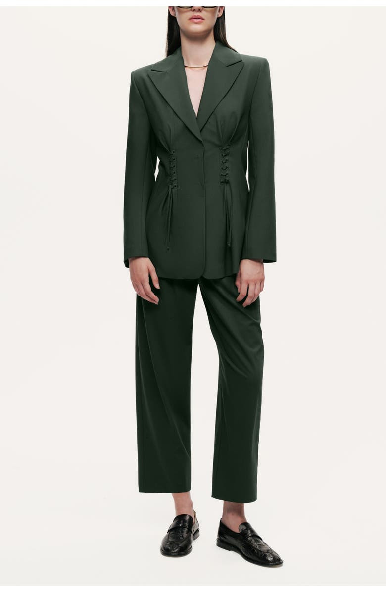 Nocturne Forest Cropped Cigarette Trousers, Alternate, color, Dark Green