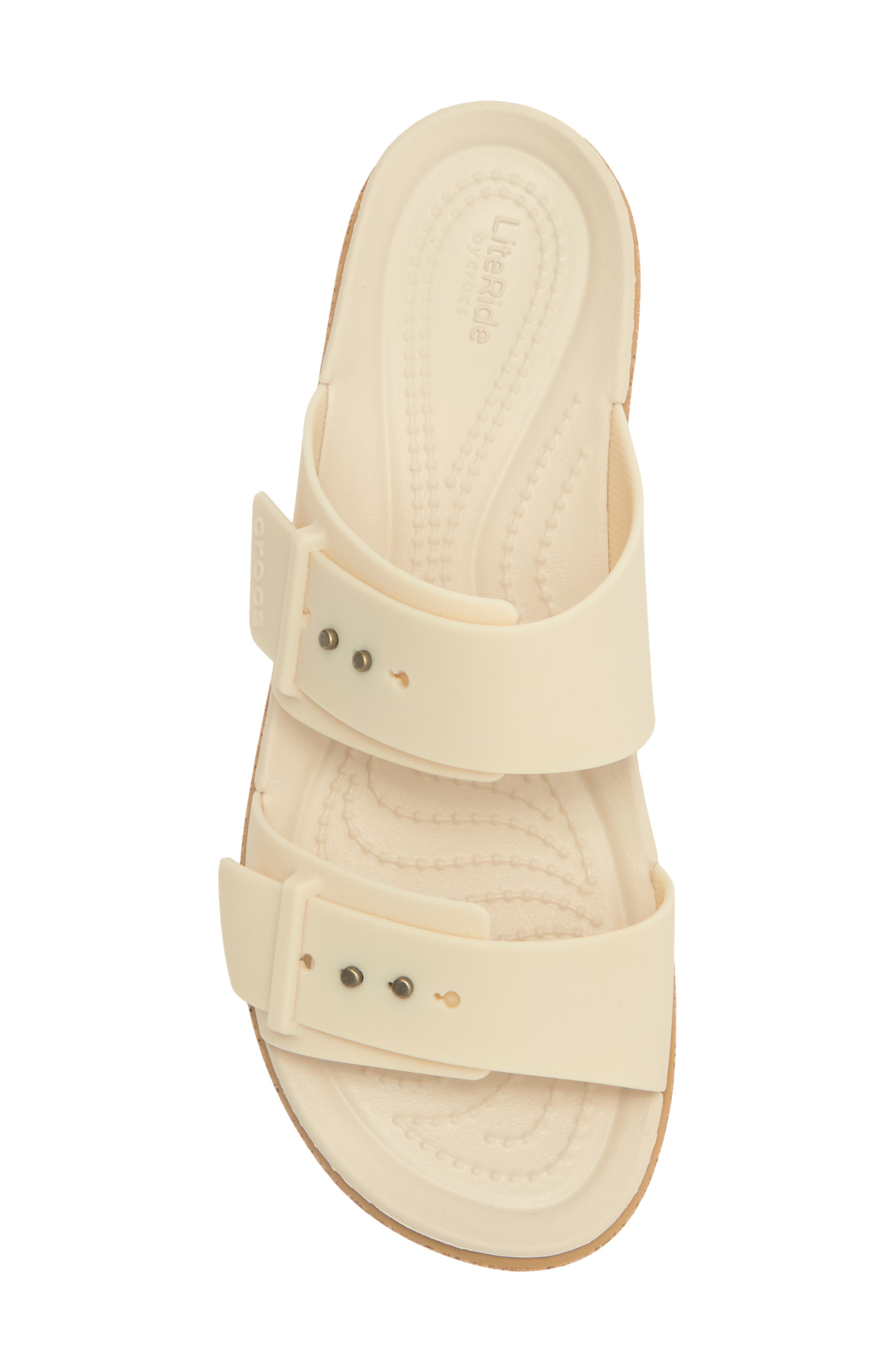 Brooklyn Buckle Wedge Slide Sandal, Alternate, color, FRAPPE