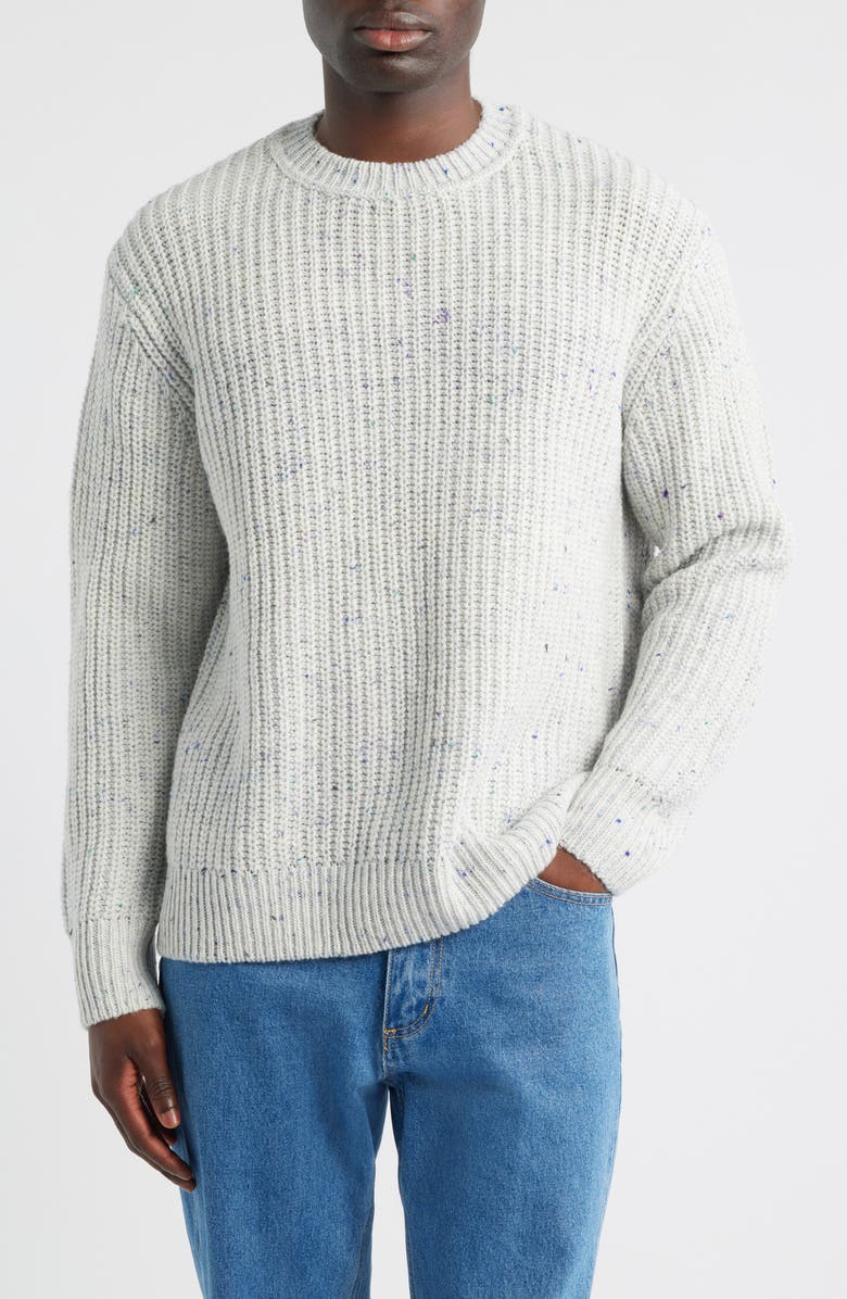 Wax London Wilde Chunky Wool Blend Rib Sweater, Main, color, Multi Grey