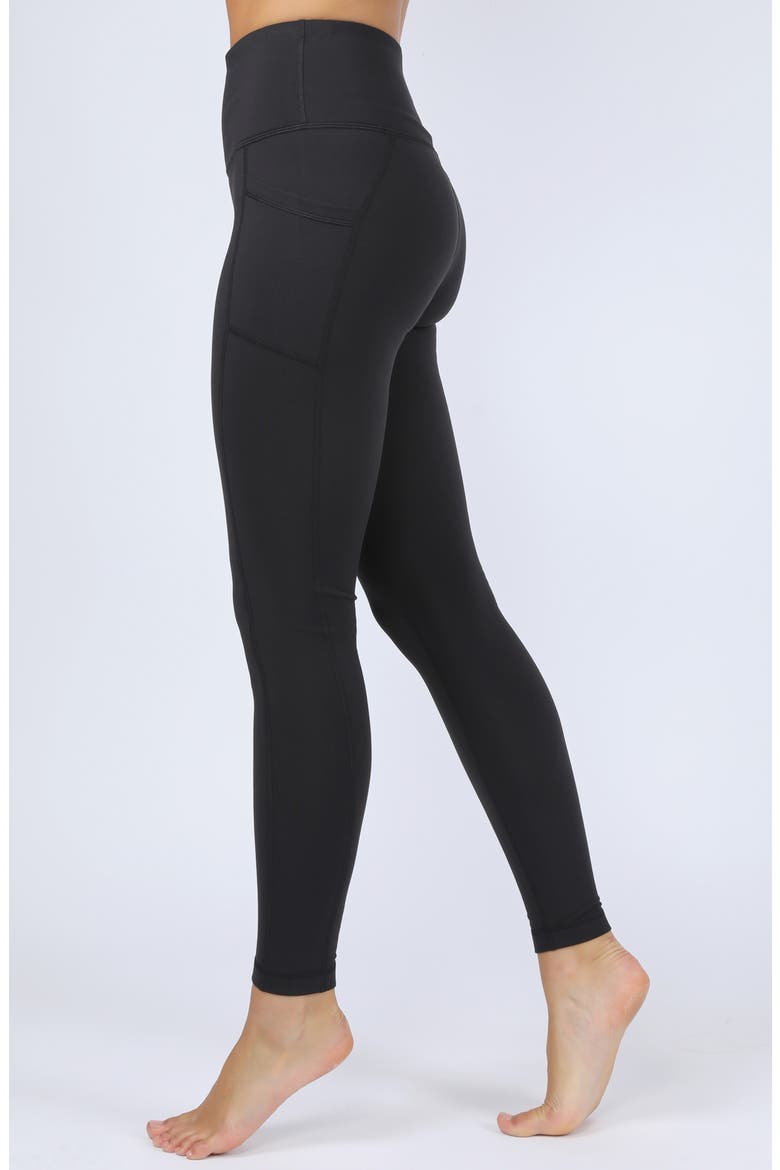 PolarLux Fleece Side Pocket Leggings, Alternate, color, BLACK