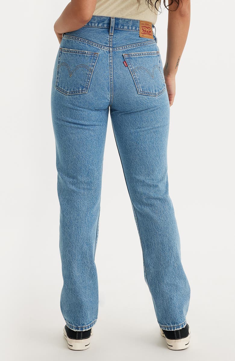 Levi's 501<sup>®</sup> High Waist Straight Leg Jeans, Alternate, color, Oxnard Athens Pushed