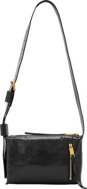 AllSaints Alba Shine Leather Crossbody Bag